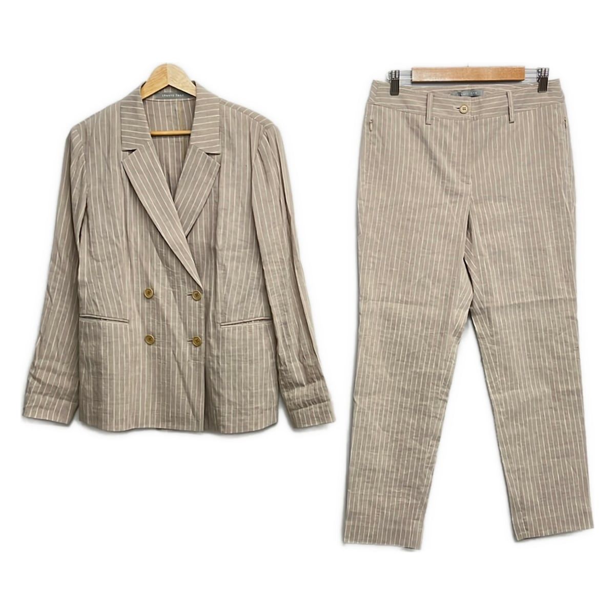 theory luxe(セオリーリュクス) レディースパンツスーツ レディース - ベージュ ストライプ