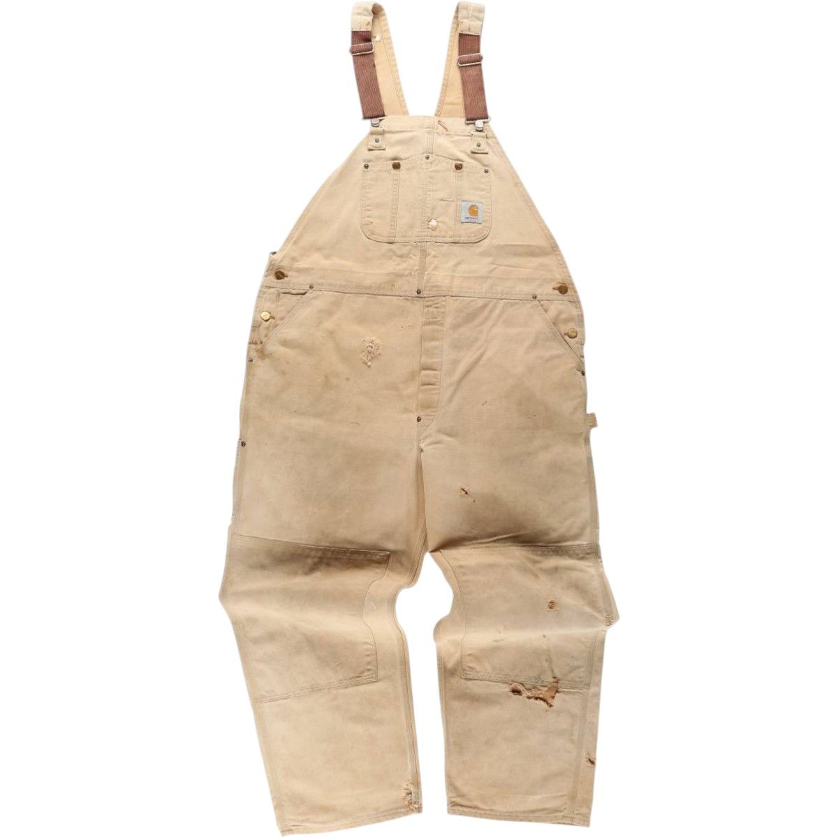 古着 ビッグサイズ カーハート Carhartt ダブルニー ダック オーバーオール メンズw44相当/eaa633582
