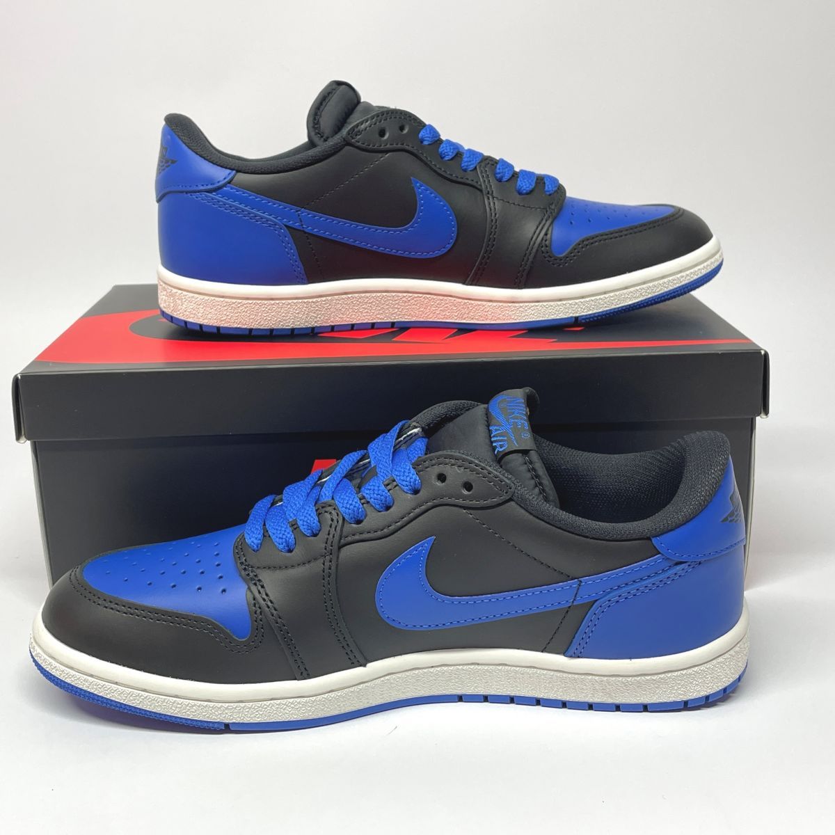 新古品】 Nike ナイキ Air Jordan 1 Low 85 Black and Royal Blue 28.5 