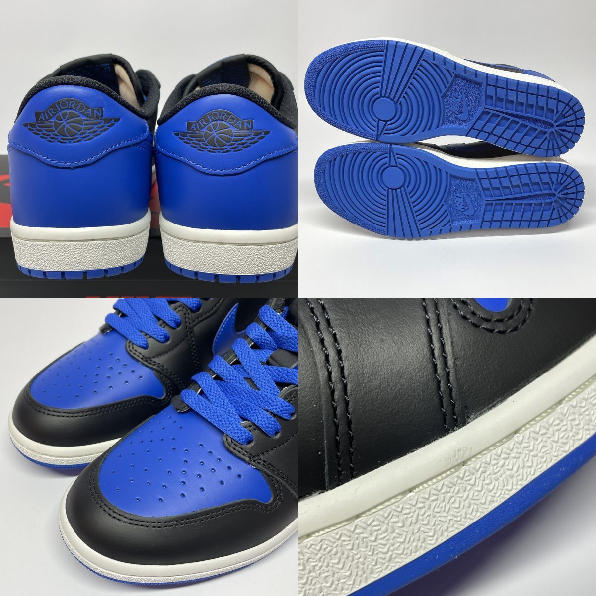 新古品】 Nike ナイキ Air Jordan 1 Low 85 Black and Royal Blue 28.5 