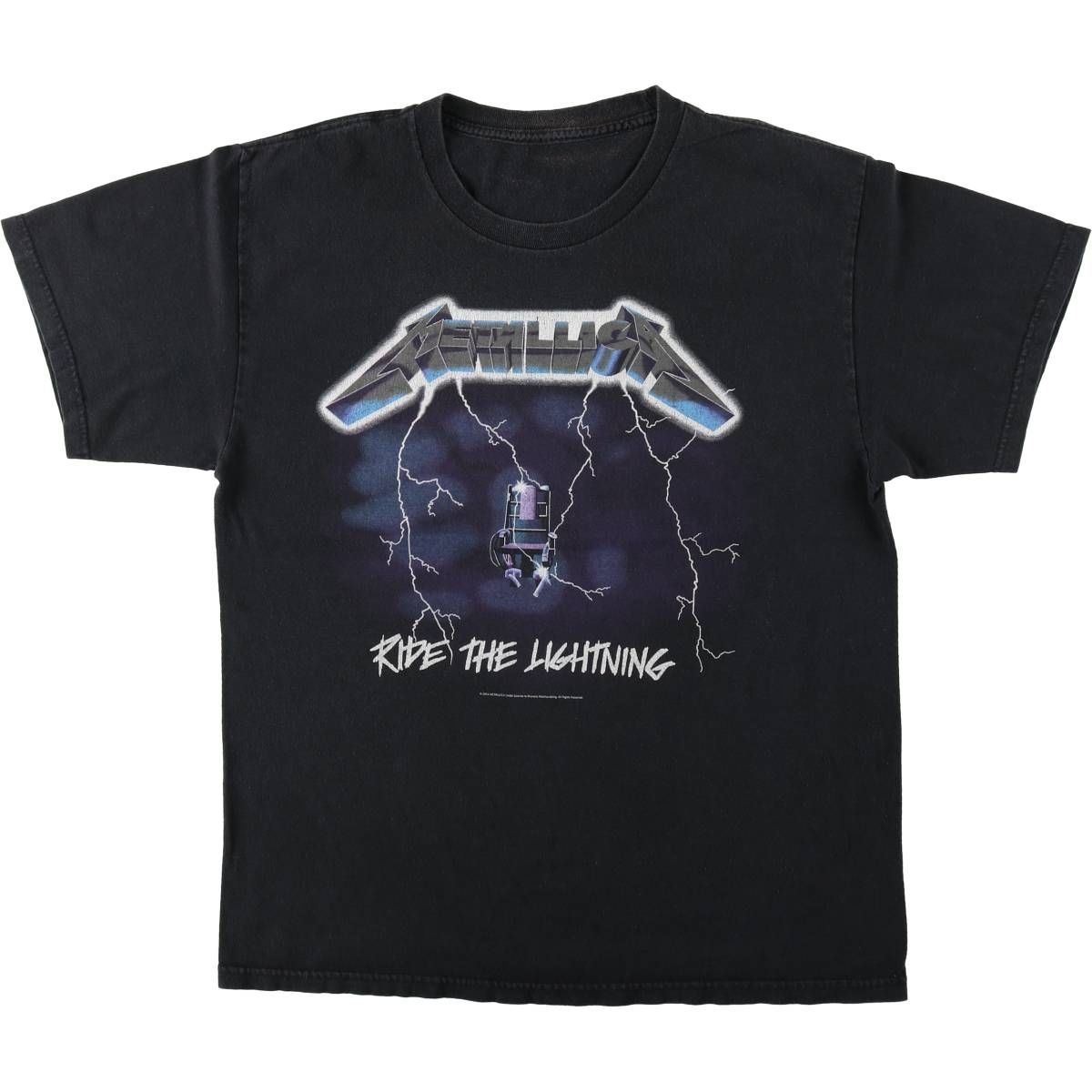 古着 METALLICA メタリカ RIDE THE LIGHTNING ドクロ柄 スカル柄 バンドTシャツ バンT メンズM相当/eaa651846