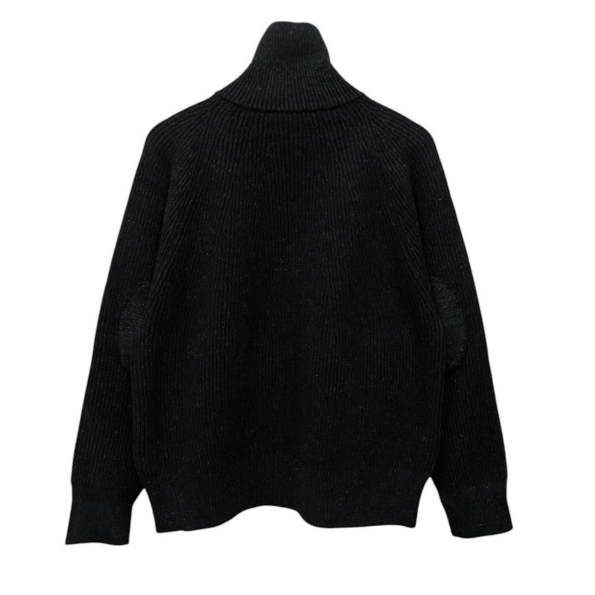 オールドジョー　ニットガウン　38　ネイビー　ウール100 未使用品 OLD JOE オールドジョー SILK NEP WOOL ZIP SWEATER シルク