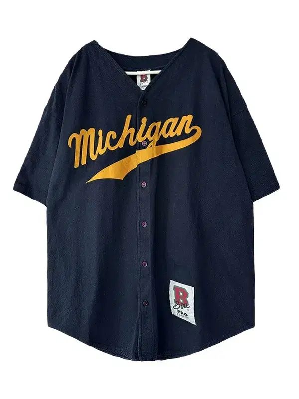L VTG ミシガン ウルヴァリンズ ヴィンテージ コットン ベースボールジャージ