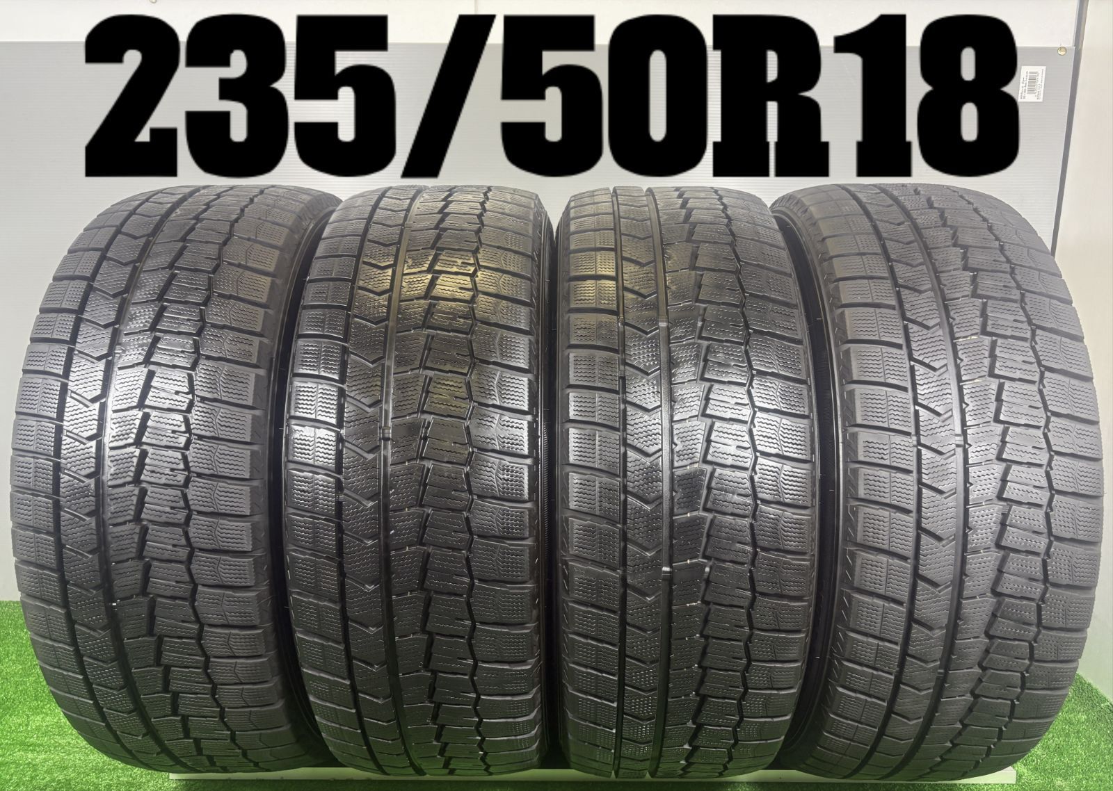 送料無料★235/50R18 ダンロップ WM02 2022年製 4本 冬 タイヤ スタッドレス 中古 TB1326