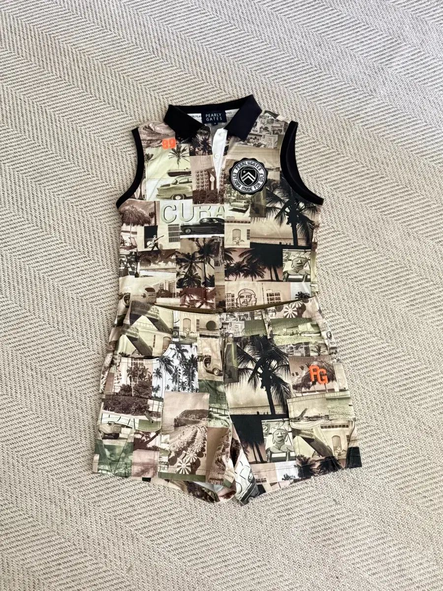 パールイズミ ゴルフウェア 半袖 Tシャツ/パンツ セット