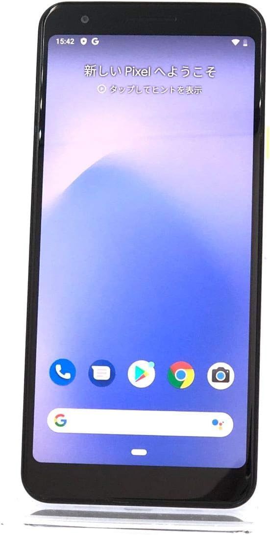【スマートフォン】【中古】ソフトバンク クリエイティブ 国内版SIMフリー Google Pixel 3a 64GB Purple-ish + 未使用の専用スマフォケース【Android】