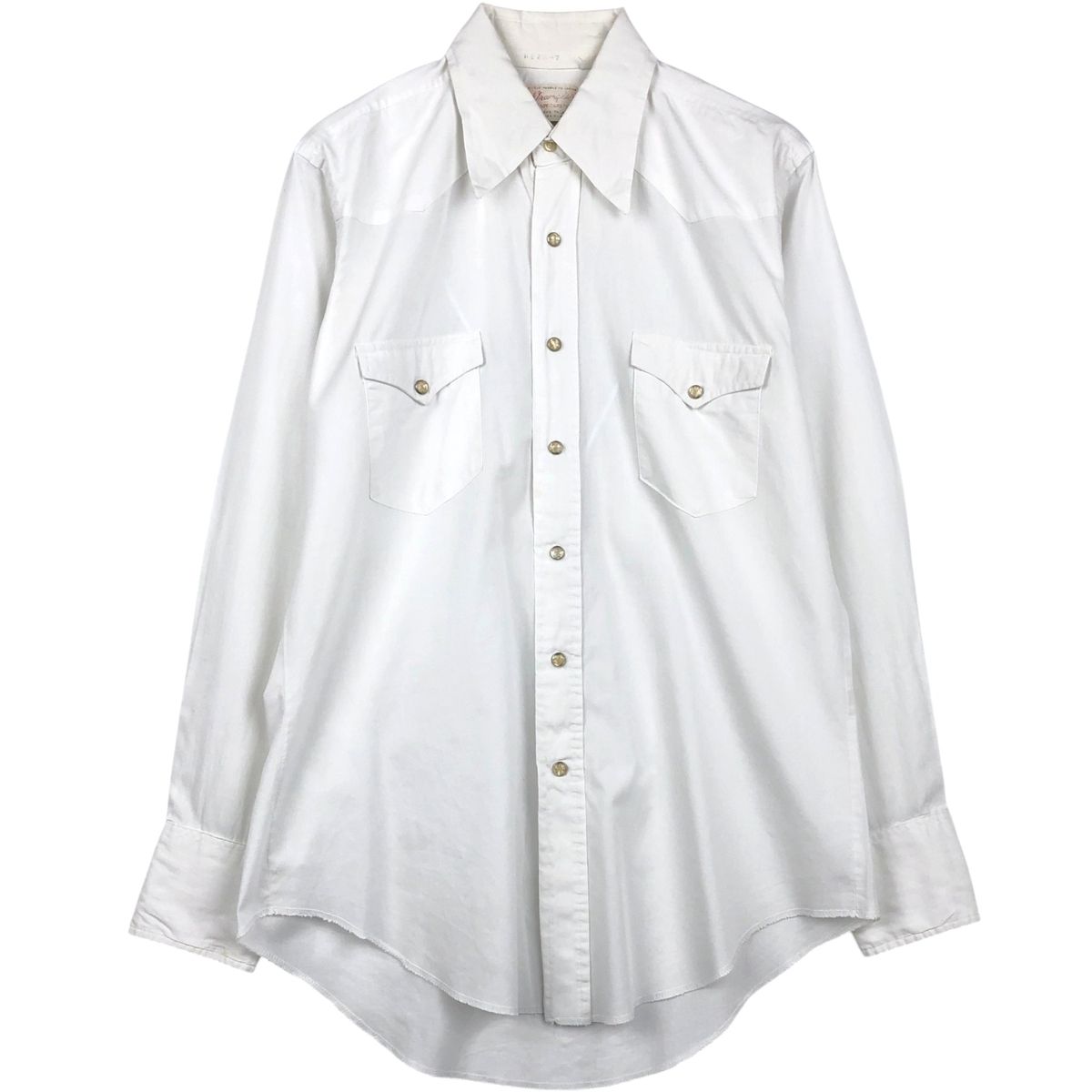 古着 70年代 ラングラー Wrangler 長袖 ウエスタンシャツ USA製 メンズL相当 ヴィンテージ/eaa652003
