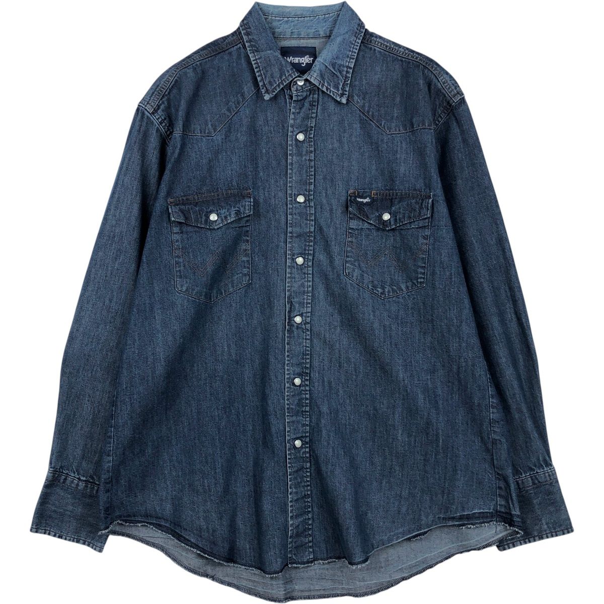 古着 ラングラー Wrangler 長袖 デニムウエスタンシャツ メンズXL相当/eaa651986