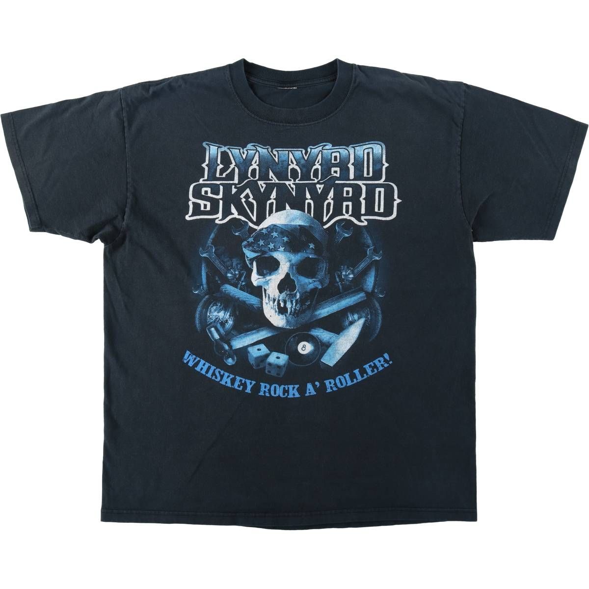 古着 00年代 LYNYRD SKYNYRD レーナードスキナード ドクロ柄 スカル柄 鷲柄 イーグル柄 バンドTシャツ バンT メンズL相当/eaa652916