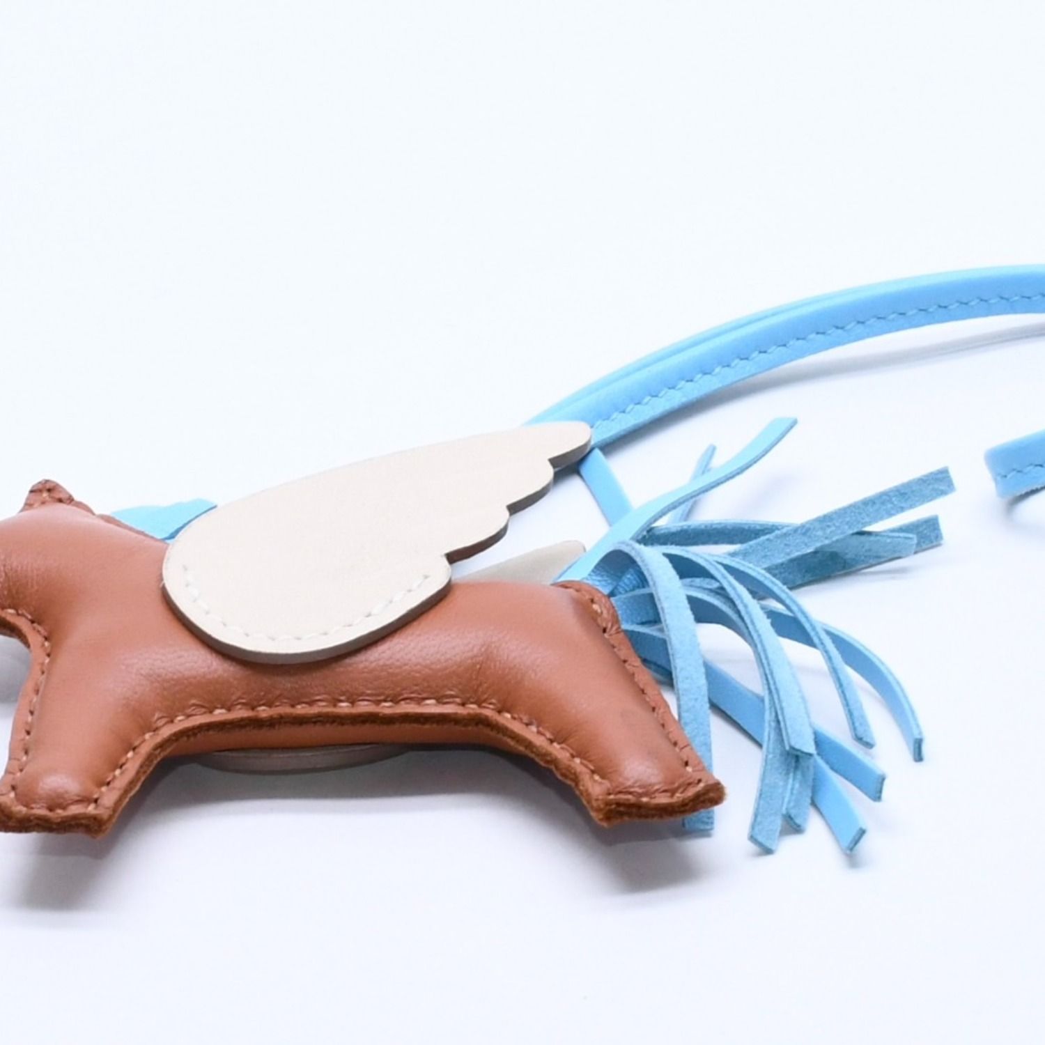 極美品 HERMES エルメス ロデオチャーム ペガサスPM ゴールド セレステ