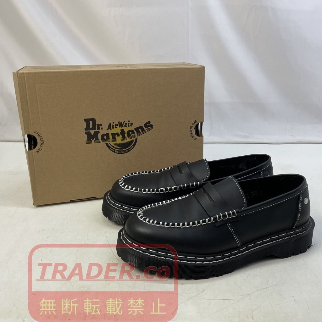01w-6934 ドクターマーチン Dr.Martens メンズ PENTON BEX WDS SENDAL ホワイトダブルステッチ ローファー 箱あり UK9 (28.0cm相当) ローファー 43415001 【中古品】