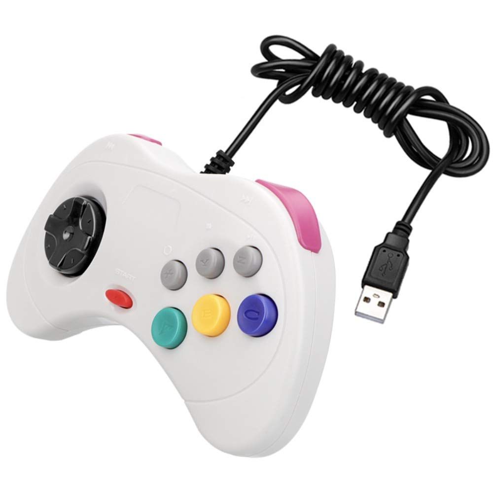 iFormosa セガ SATURN サターン タイプ パソコン USB コントローラー 白