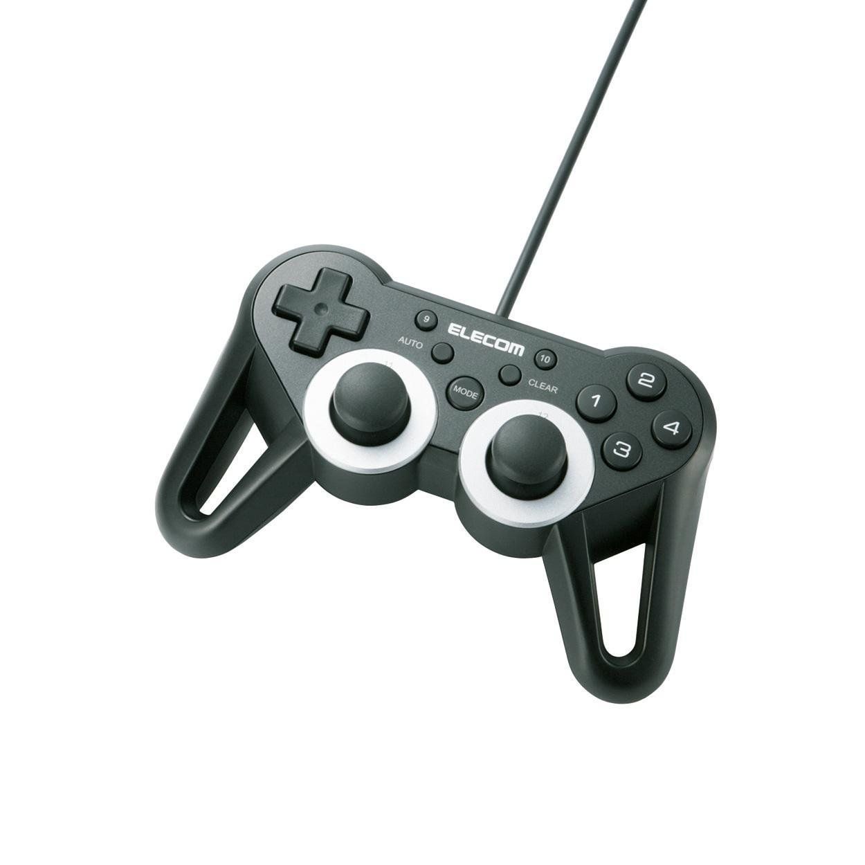 【2010年モデル】エレコム ゲームパッド USB接続 12ボタンアナログスティック搭載 振動/連射 高耐久 【ファイナルファンタジーXIV: 新生エオルゼア推奨】 ブラック JC-U3312SBK