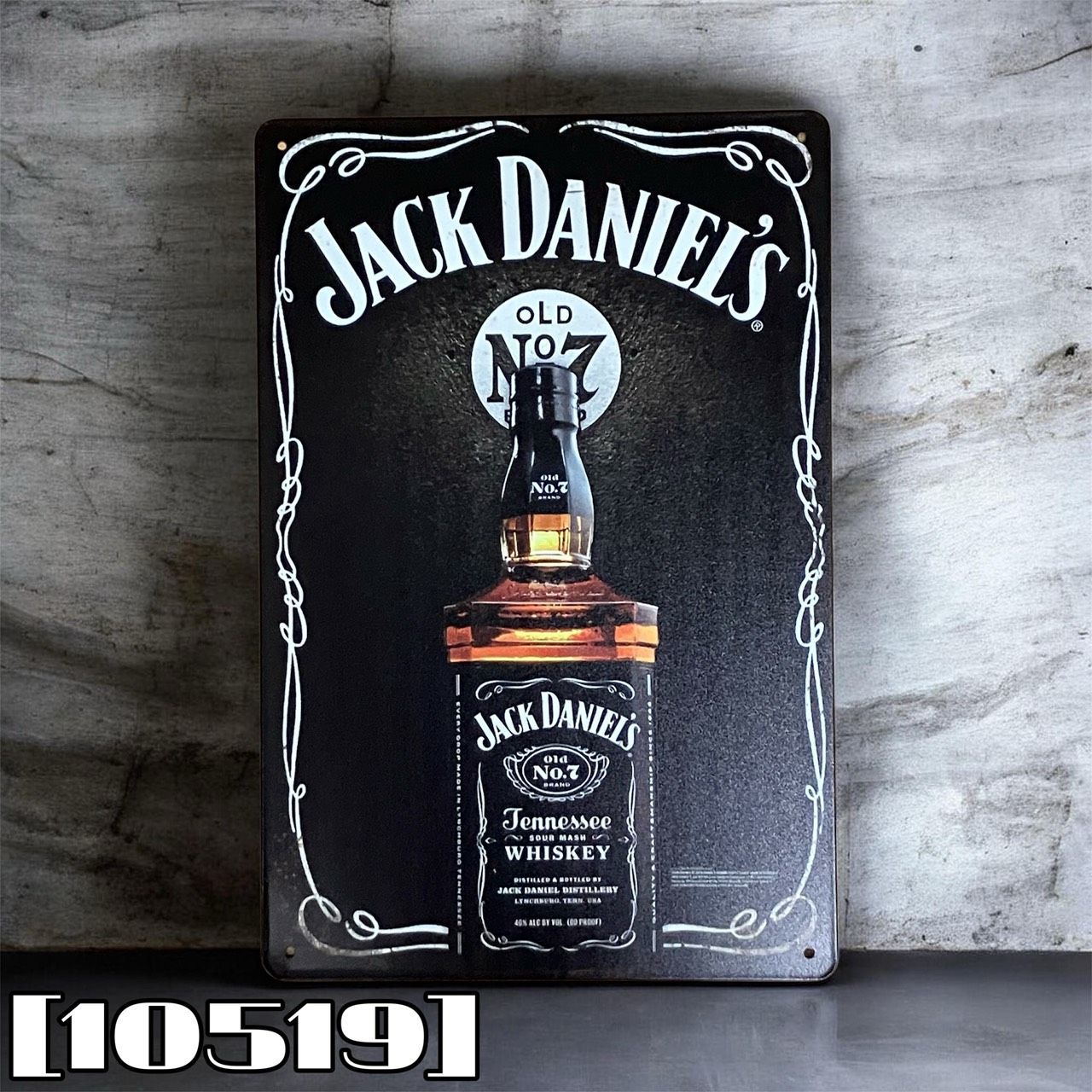 10519] ブリキ看板 ジャックダニエル Jack Daniel's お酒 ウイスキー