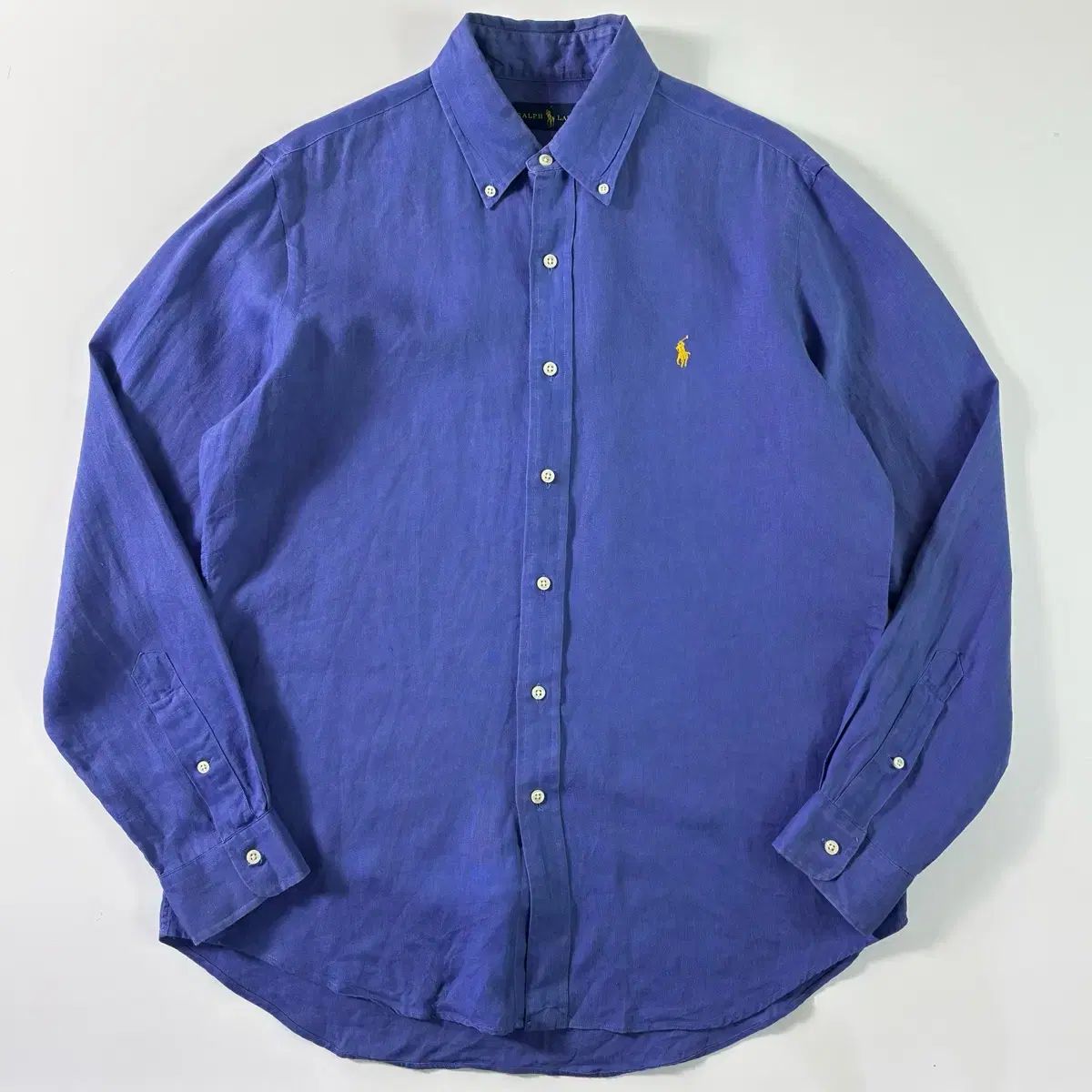 Polo ポロ ラルフローレン 刺繍 リネン ブルー シャツ