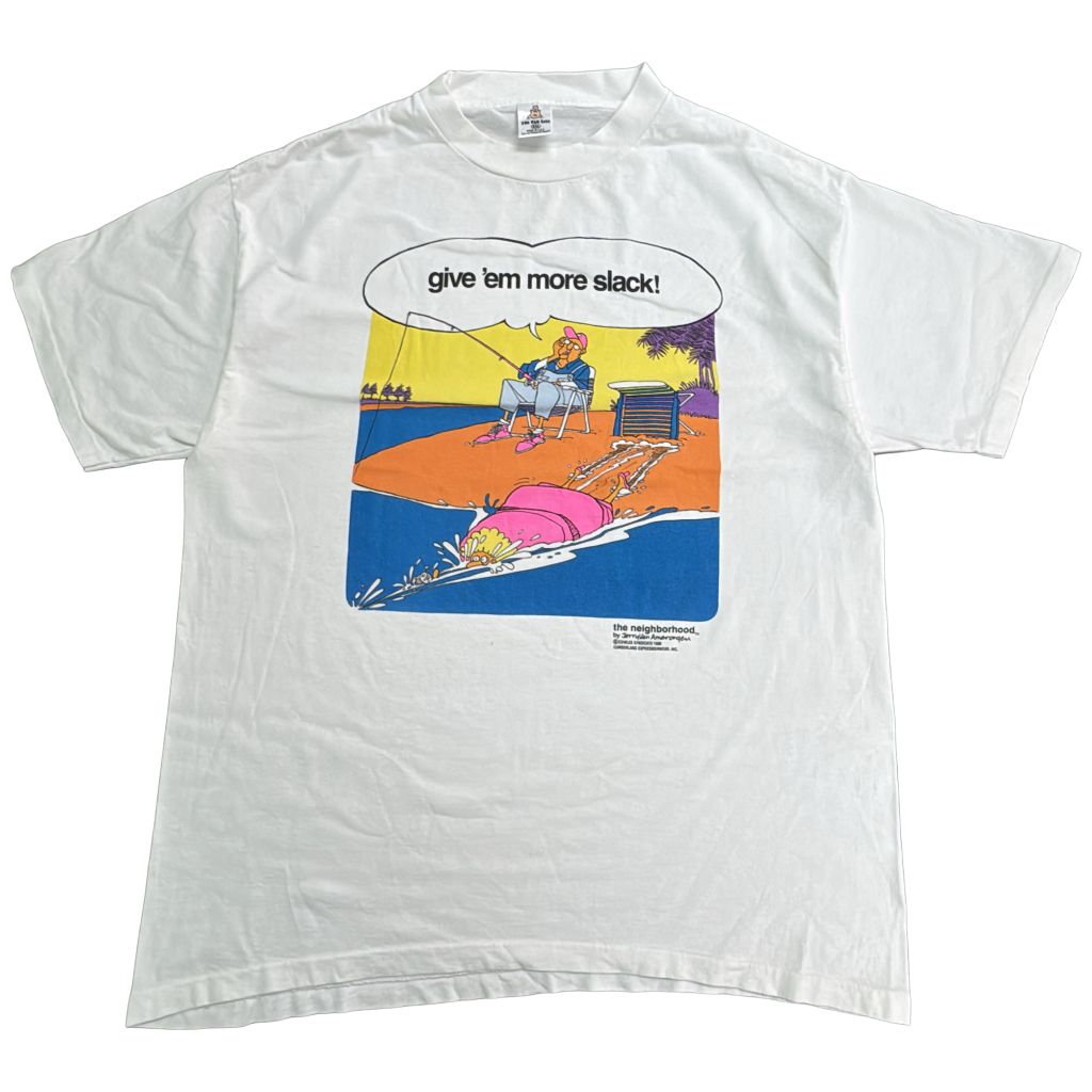 90年代 USA製 THE FAR SIDE ファーサイド 半袖Ｔシャツ 大きいサイズ コミックス ホワイト(メンズ XXL)中古 古着 Y4004