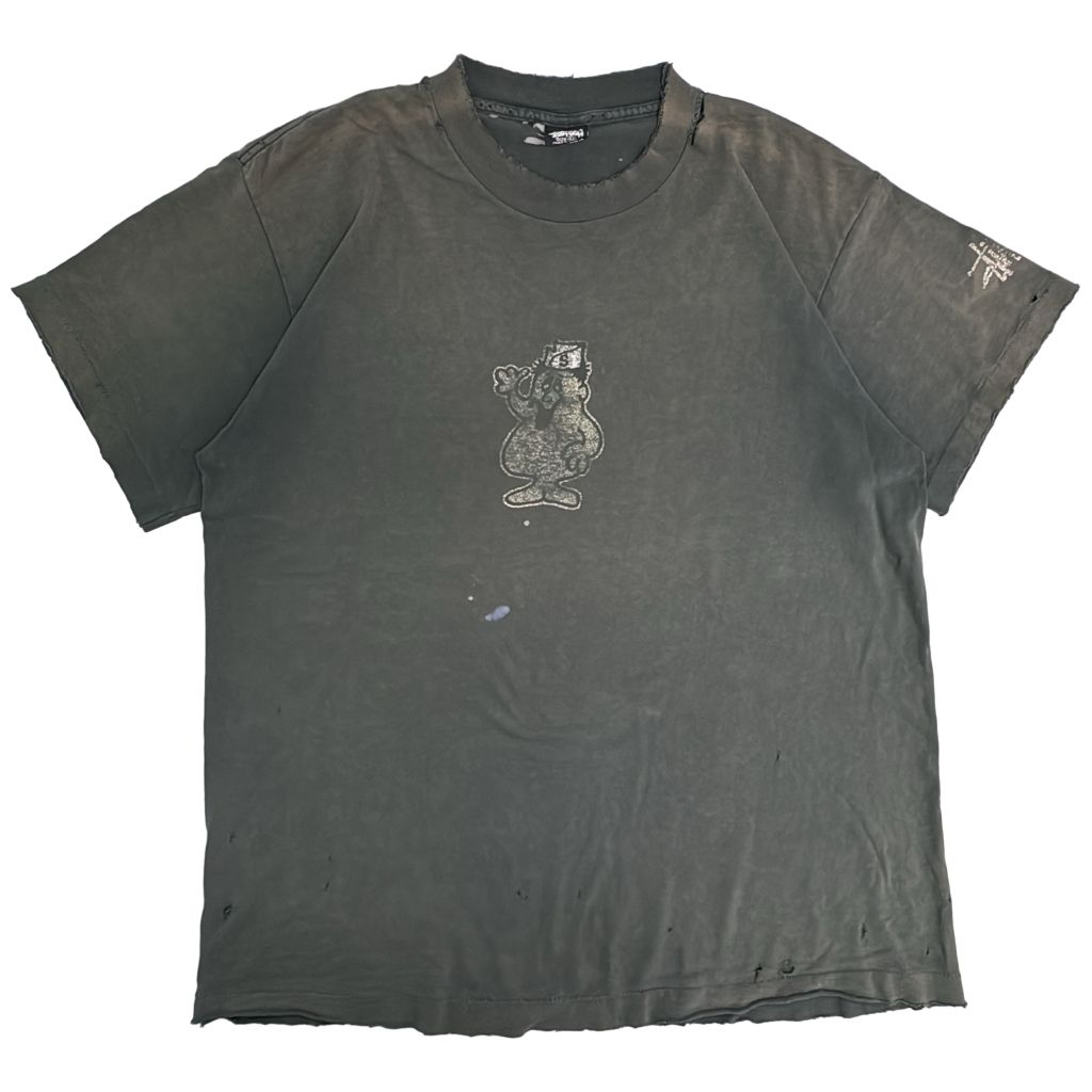 80年代 USA製 STUSSY ステューシー Ｔシャツ オールドステューシー グリーン(メンズ XL)中古 古着 Y4042