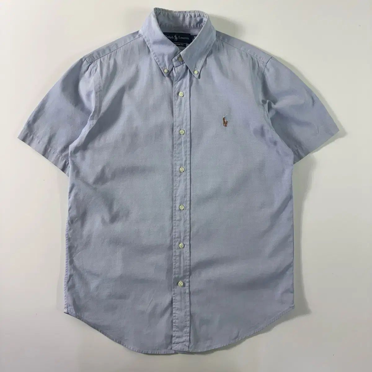Polo ポロ ラルフローレン 刺繍 コットン ライトブルー 半袖 シャツ