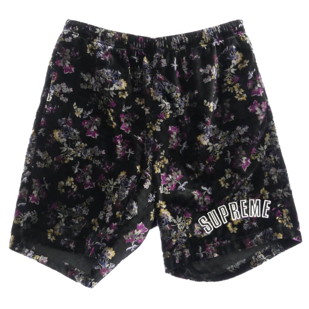 Supreme シュプリーム 19AW Floral Velour Shorts アーチロゴ ベロア
