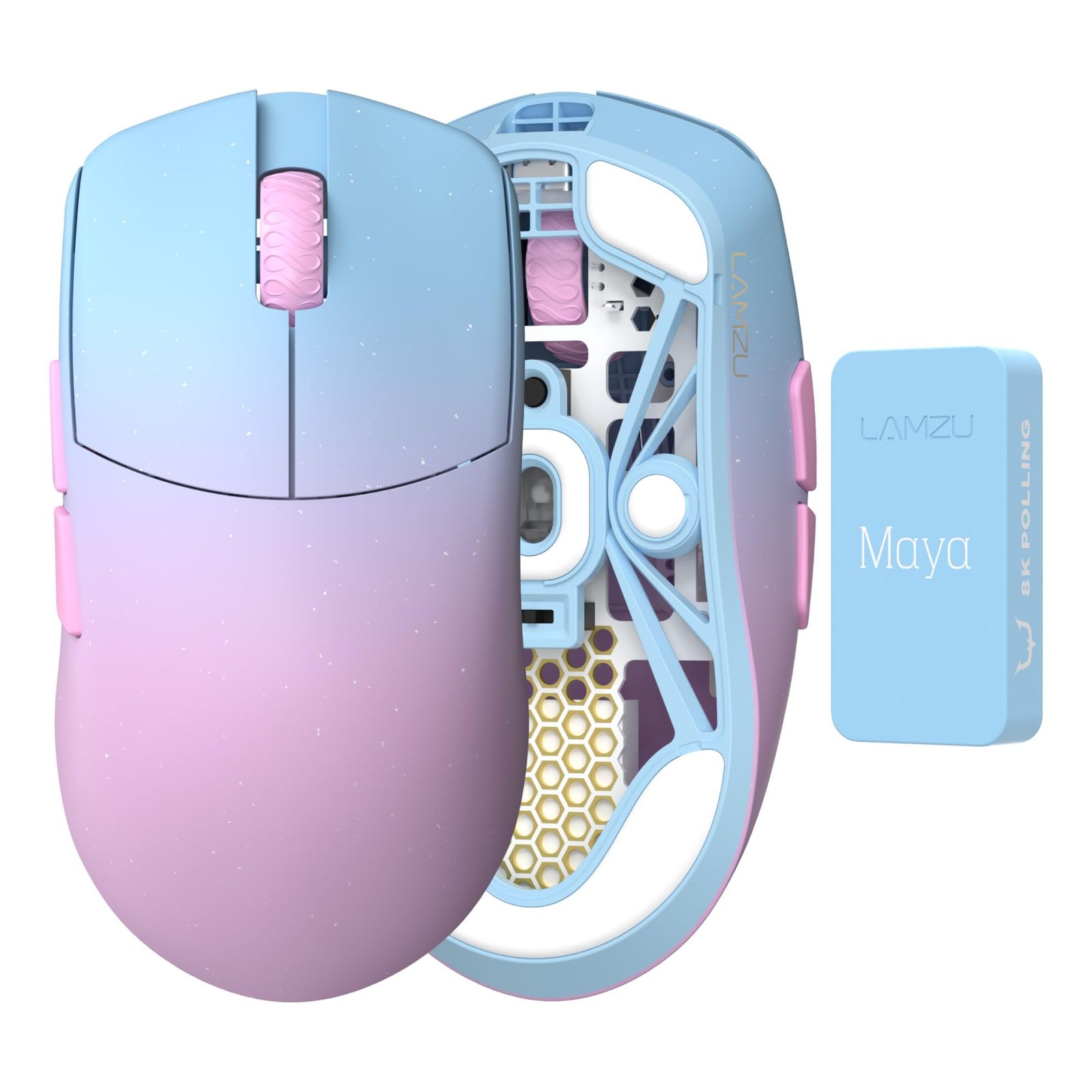LAMZU MAYA REJECTモデル【8Kドングル入り】 ゲーミングマウス 無線 軽量 45g type-C 充電 ワイヤレス リジェクト×ラムズ REJECT SPECIAL EDITION