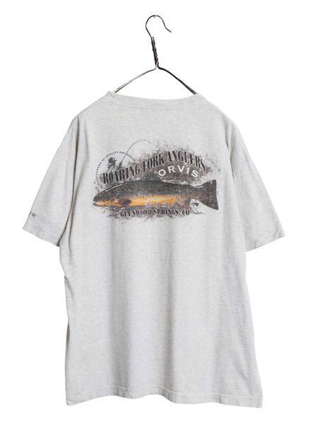 00s オービス フィッシュ イラスト プリント Tシャツ メンズ L 程/ オールド アウトドア アート グラフィック フィッシング ヘビーウェイト