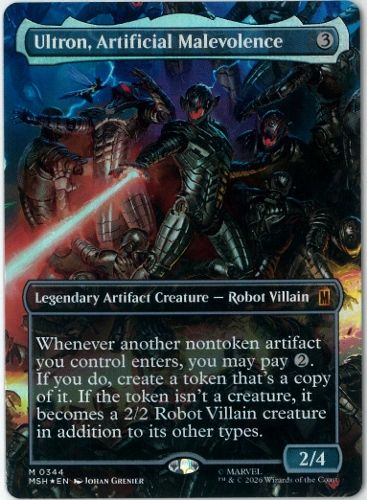 MTG 英語版 Foil 「人の作りし悪、ウルトロン」 ボーダレス FOIL/MTG/英語版/人の作りし悪、ウルトロン/Ultron, Artificial