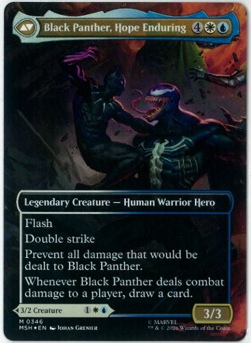 FOIL/MTG/英語版/ティ・チャラ王/King T'Challa/ボーダーレス/マーベル