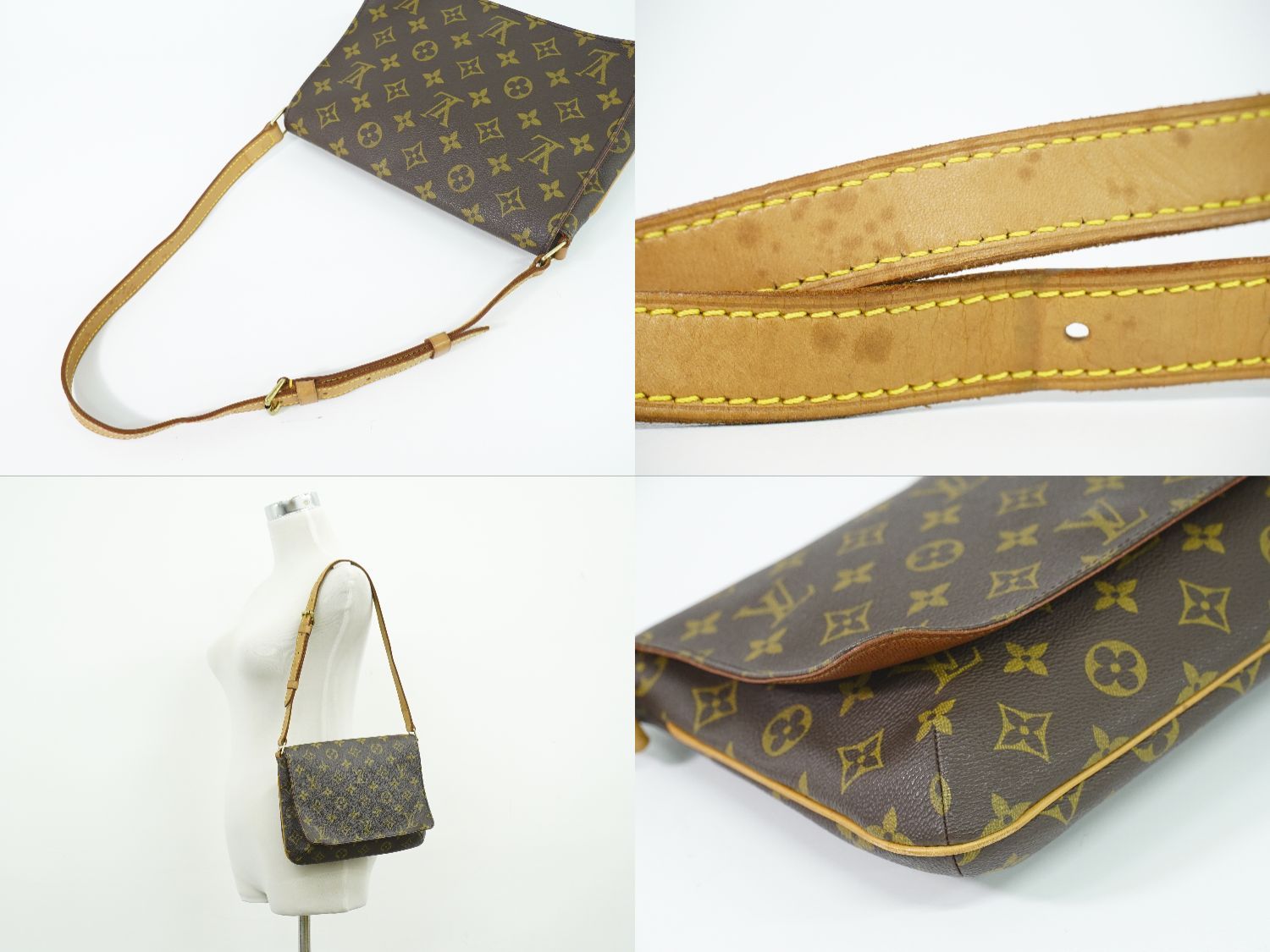 本物 ルイヴィトン LOUIS VUITTON LV ミュゼットタンゴ ショート