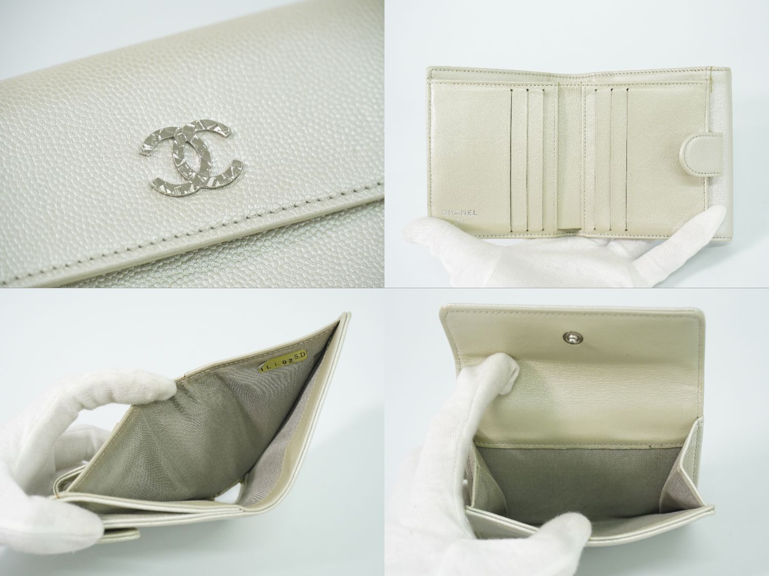 本物 シャネル CHANEL ココマーク 二つ折り 折財布 コンパクト