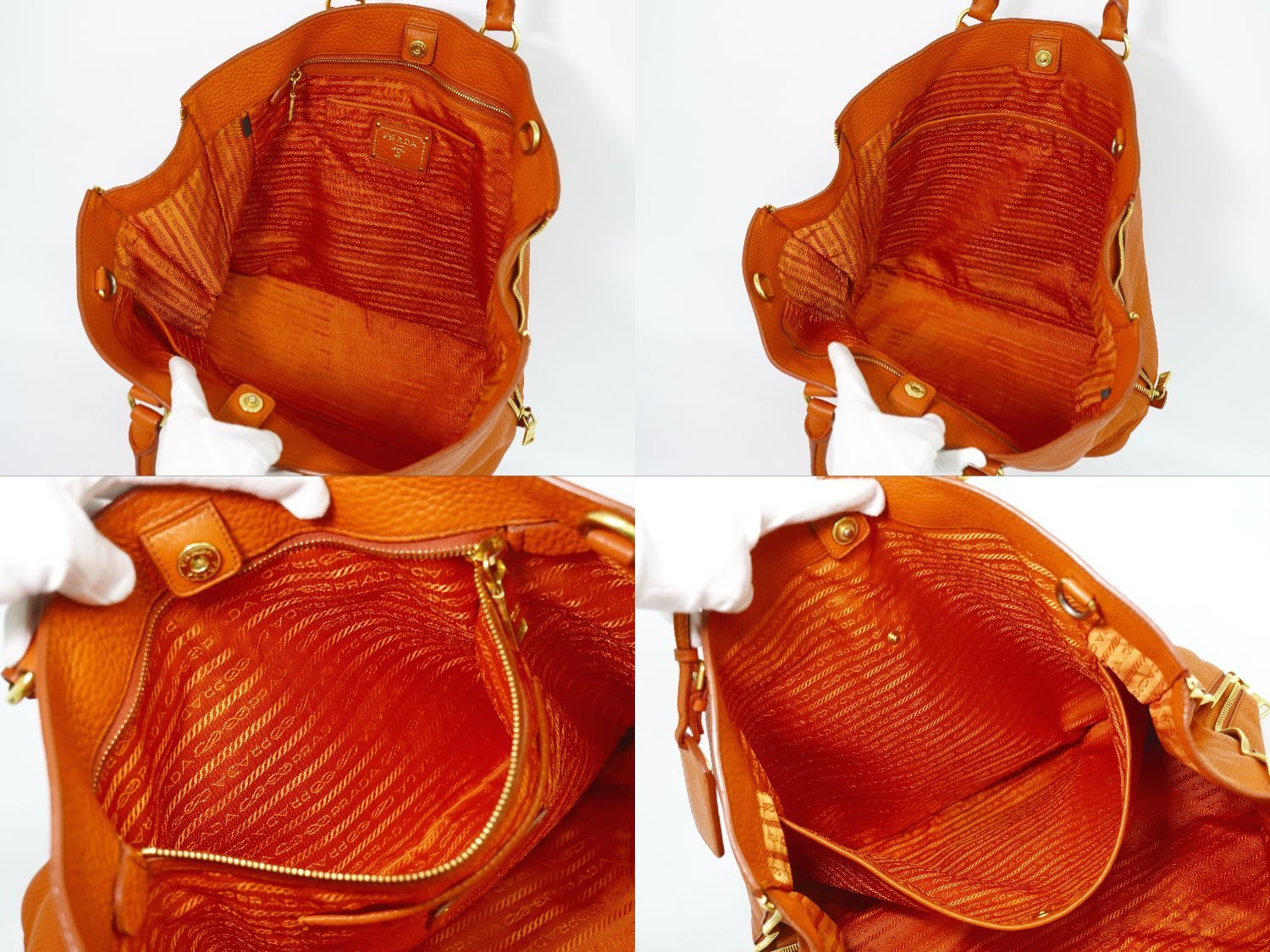 本物 プラダ PRADA レザー 2WAY ショルダーバッグ トートバッグ