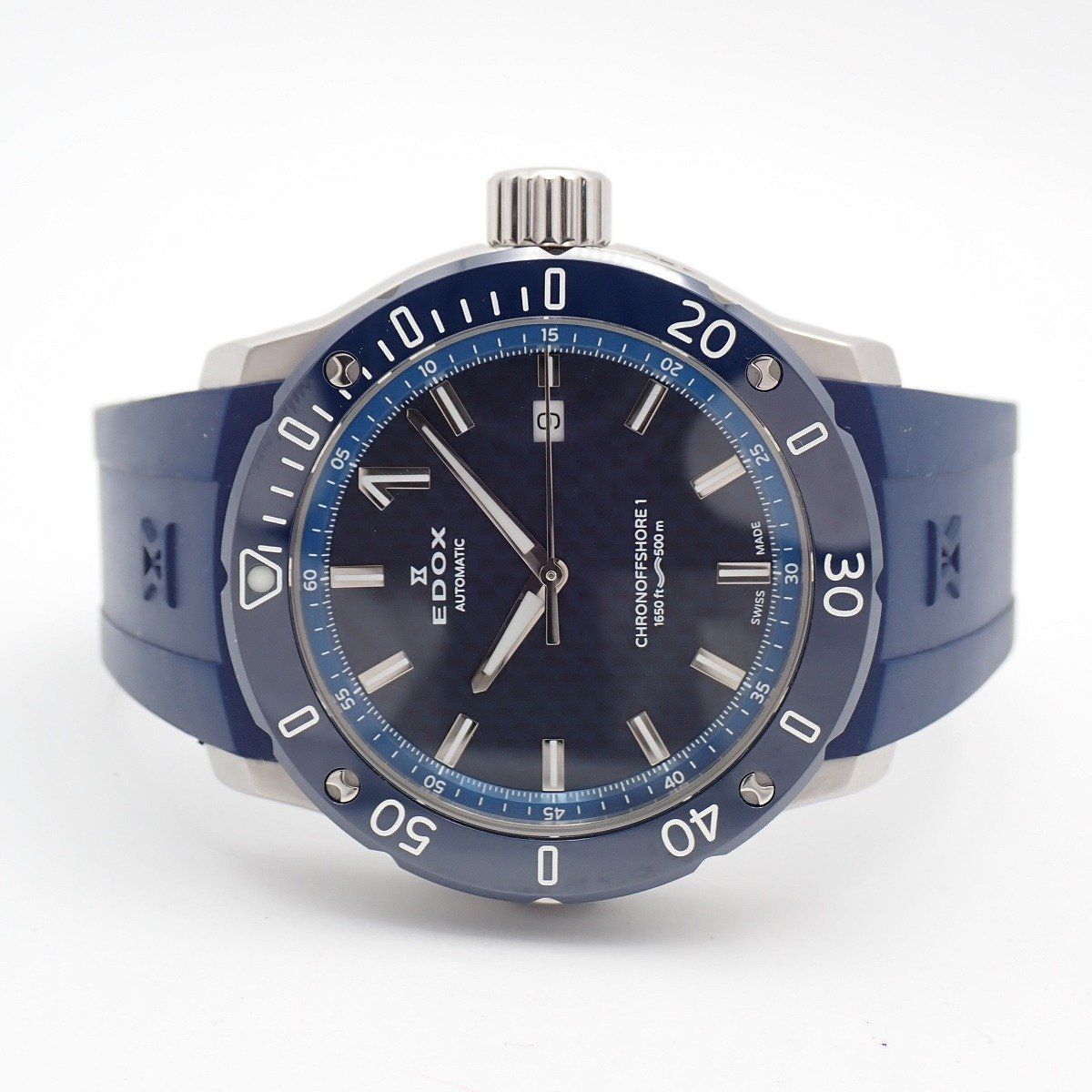 EDOX エドックス クロノオフショア1 自動巻き メンズ 腕時計 カーボン 