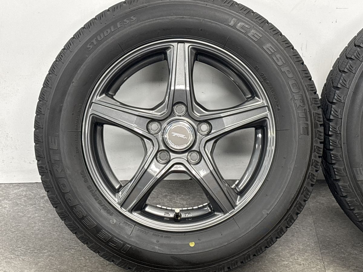 バリ溝 美品】トップラン 15in 6J +45 PCD114.3 アイスエスポルテ 195