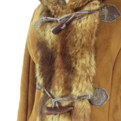 セシルマクビー CECIL McBEE フェイクムートンコート ダッフル M 茶