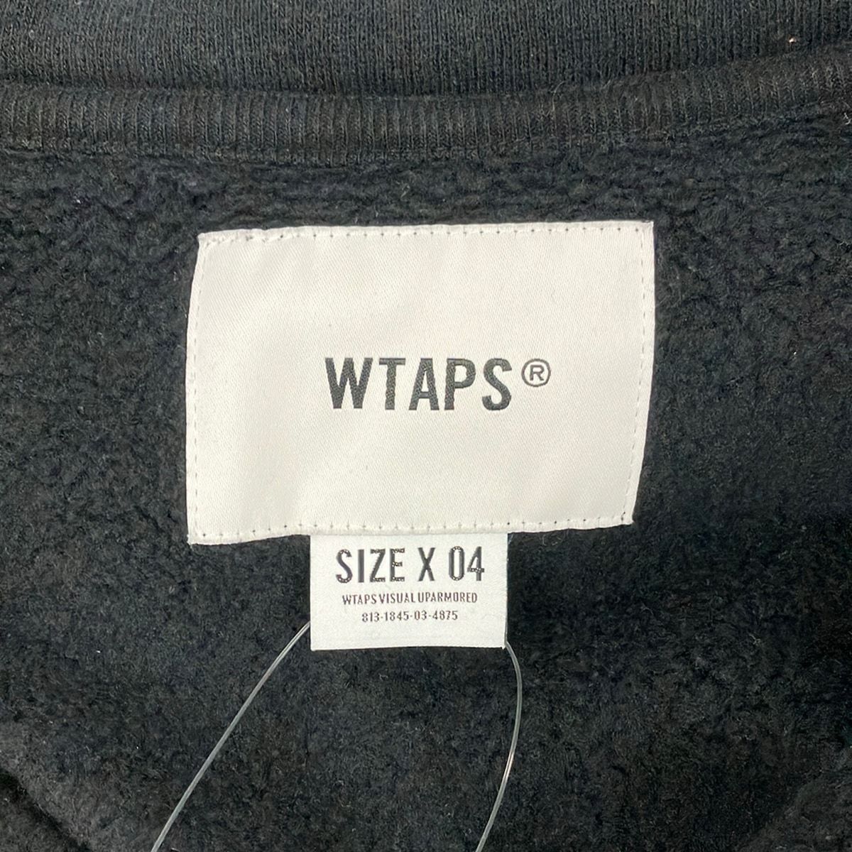 WTAPS(ダブルタップス) トレーナー サイズX 04 メンズ - 黒×白 長袖