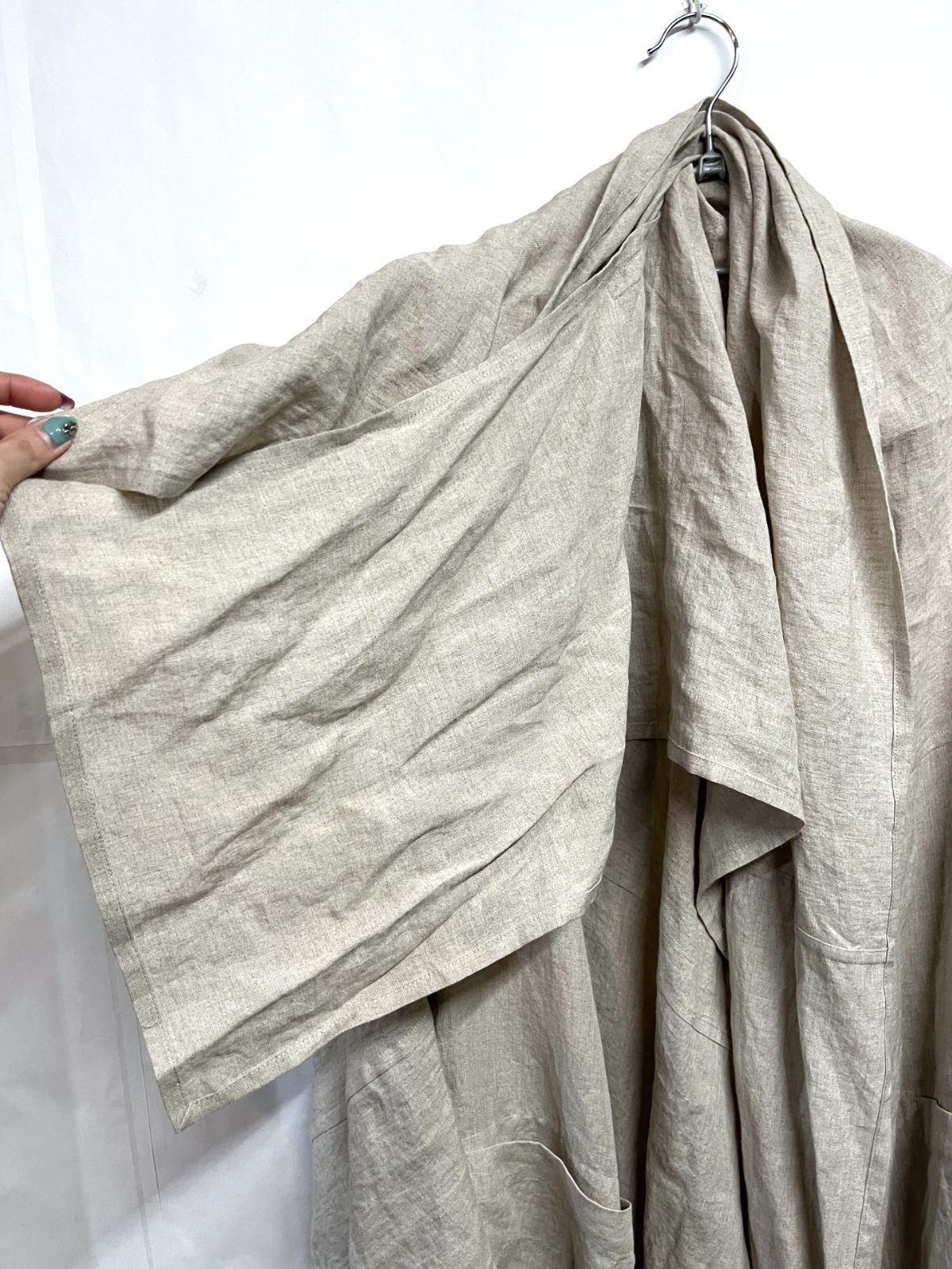 Y's ワイズ ヨウジヤマモト リネンブレンド ロングカーディガン グレー 3 Yohji Yamamoto Y's｜ヨウジヤマモト ワイズ LENO CLOTH LONG CARDIGAN