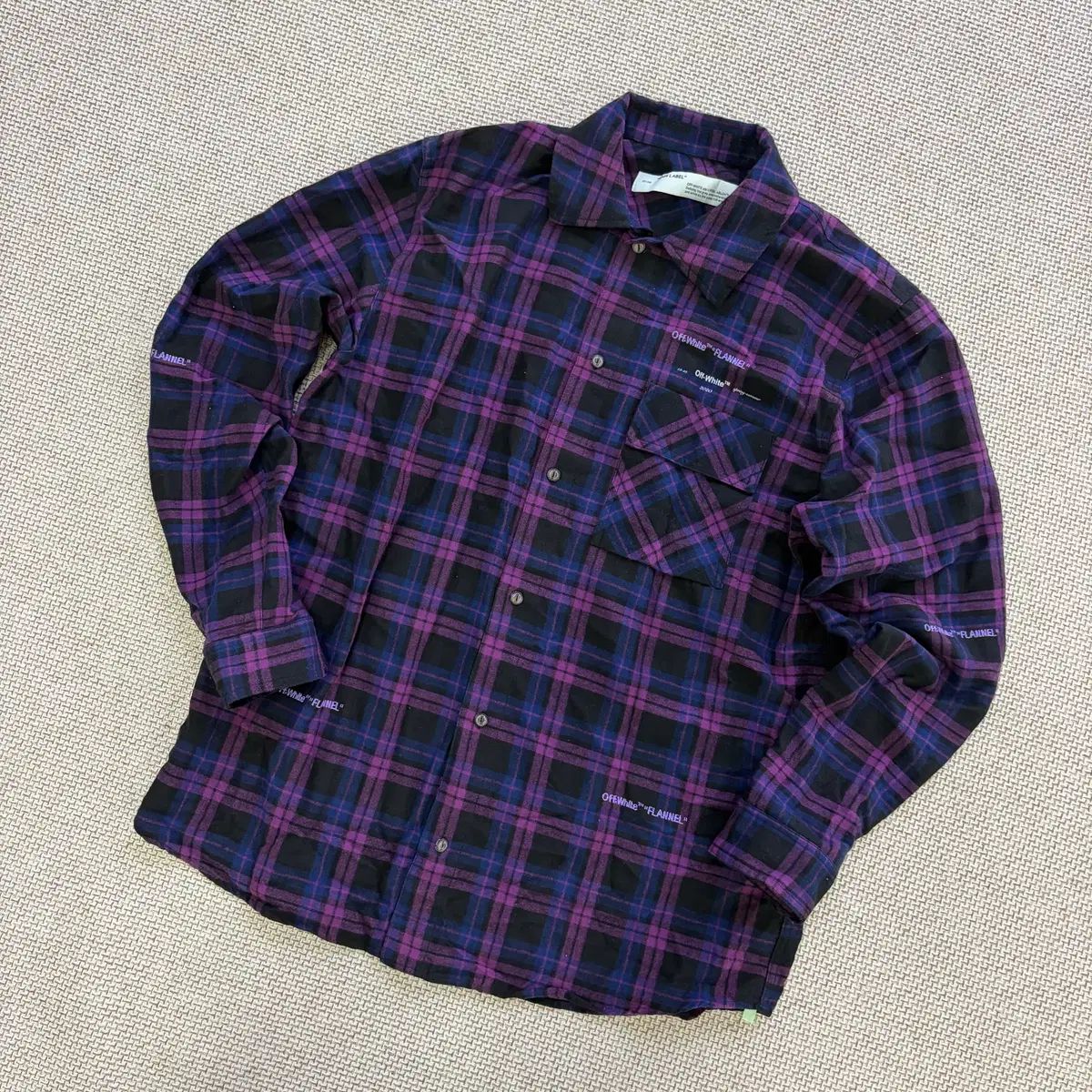 XL オフホワイト フランネル CHECK 長袖 シャツ 0622D2 21,369円