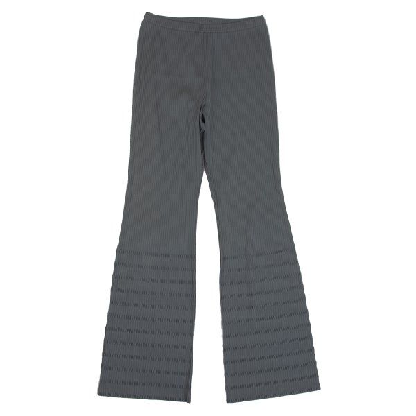 プリーツプリーズPLEATS PLEASE A-POC カッティングリブフレアパンツ グレーM