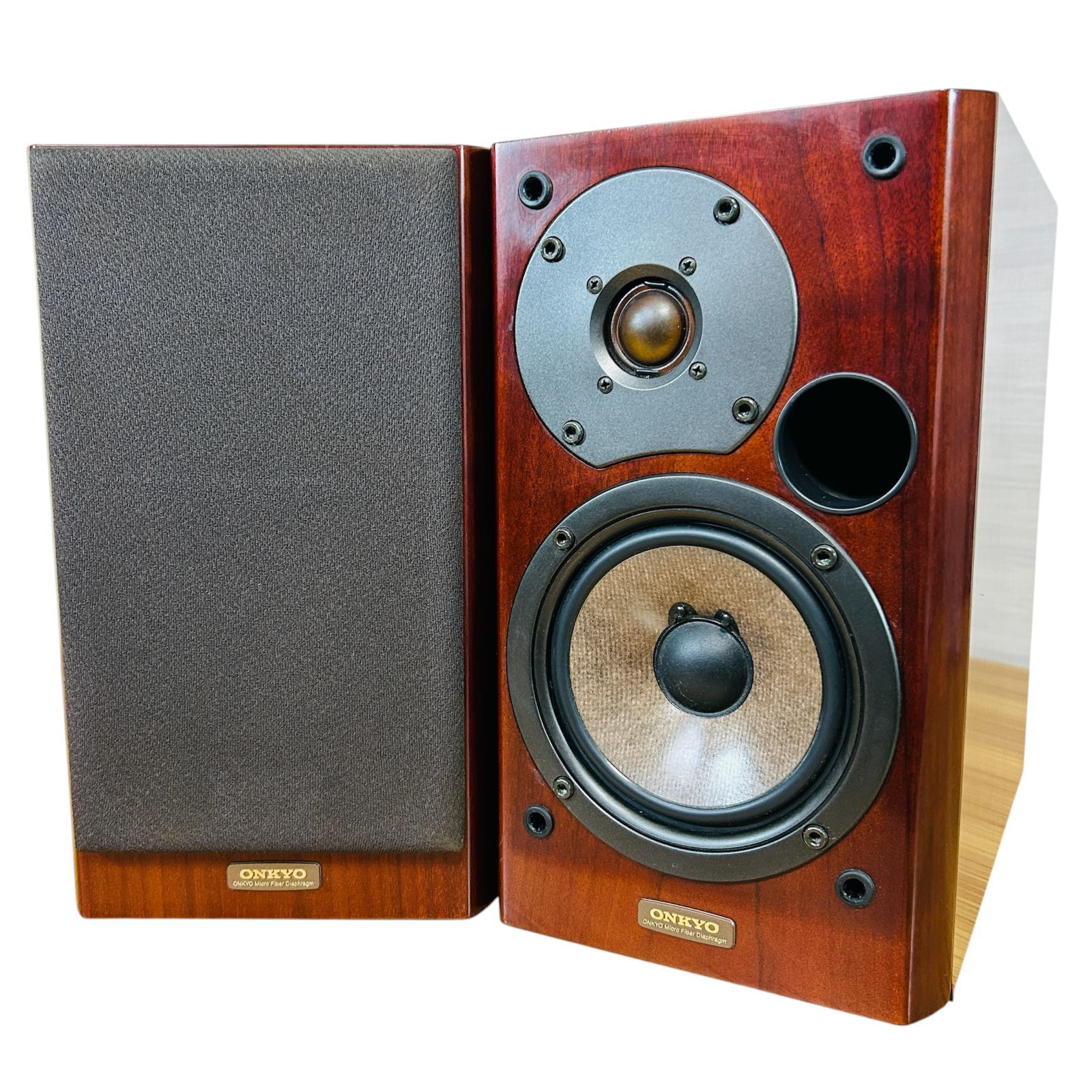 現状品】ONKYO オンキョー 2way・バスレフ・防磁スピーカー D-102EXG