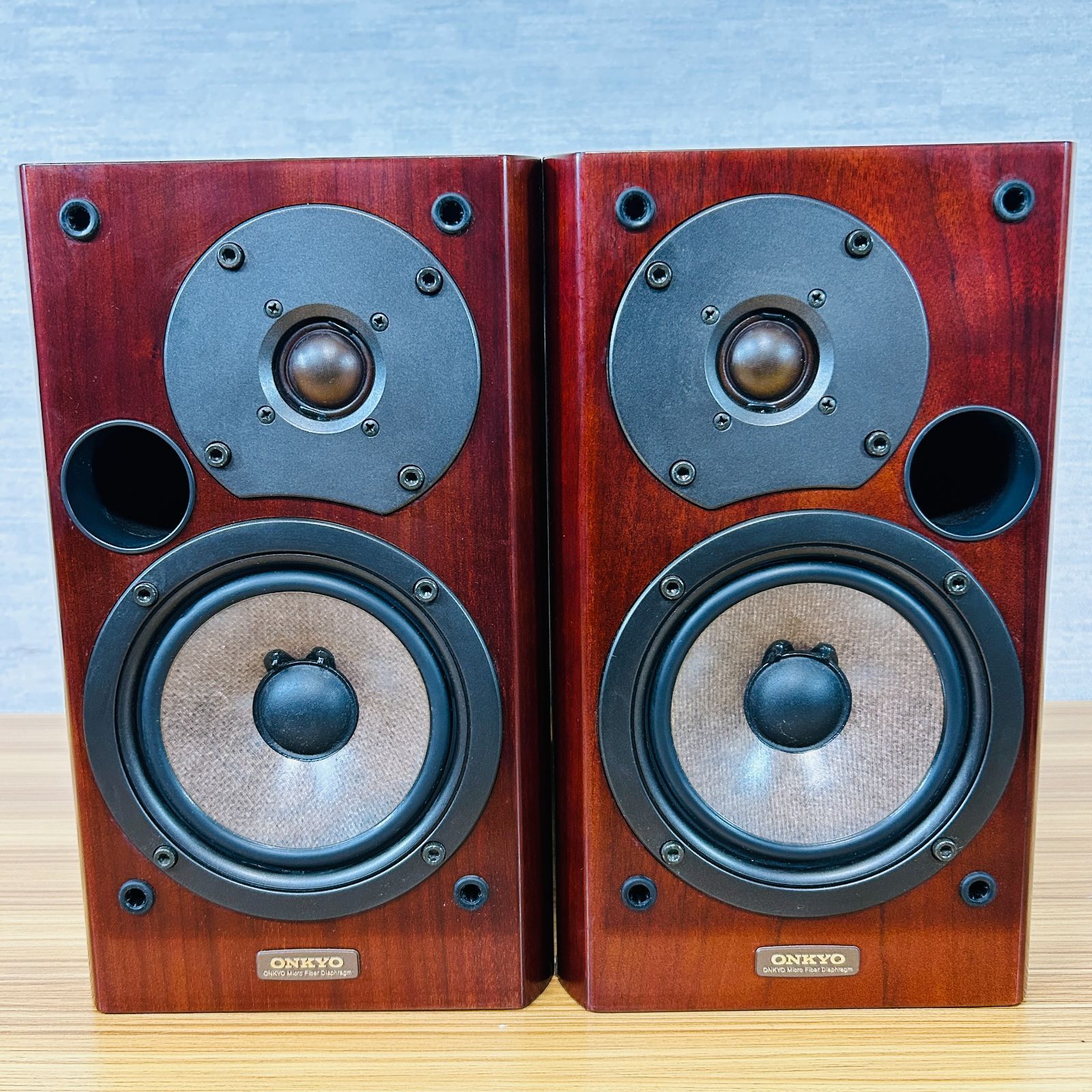 現状品】ONKYO オンキョー 2way・バスレフ・防磁スピーカー D-102EXG
