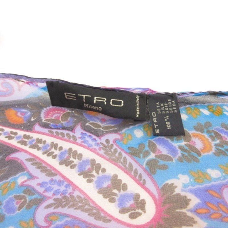 ETRO エトロ　カシミヤシルクストール　総柄 エトロ ETRO ストール シルク 総柄 - メルカリ