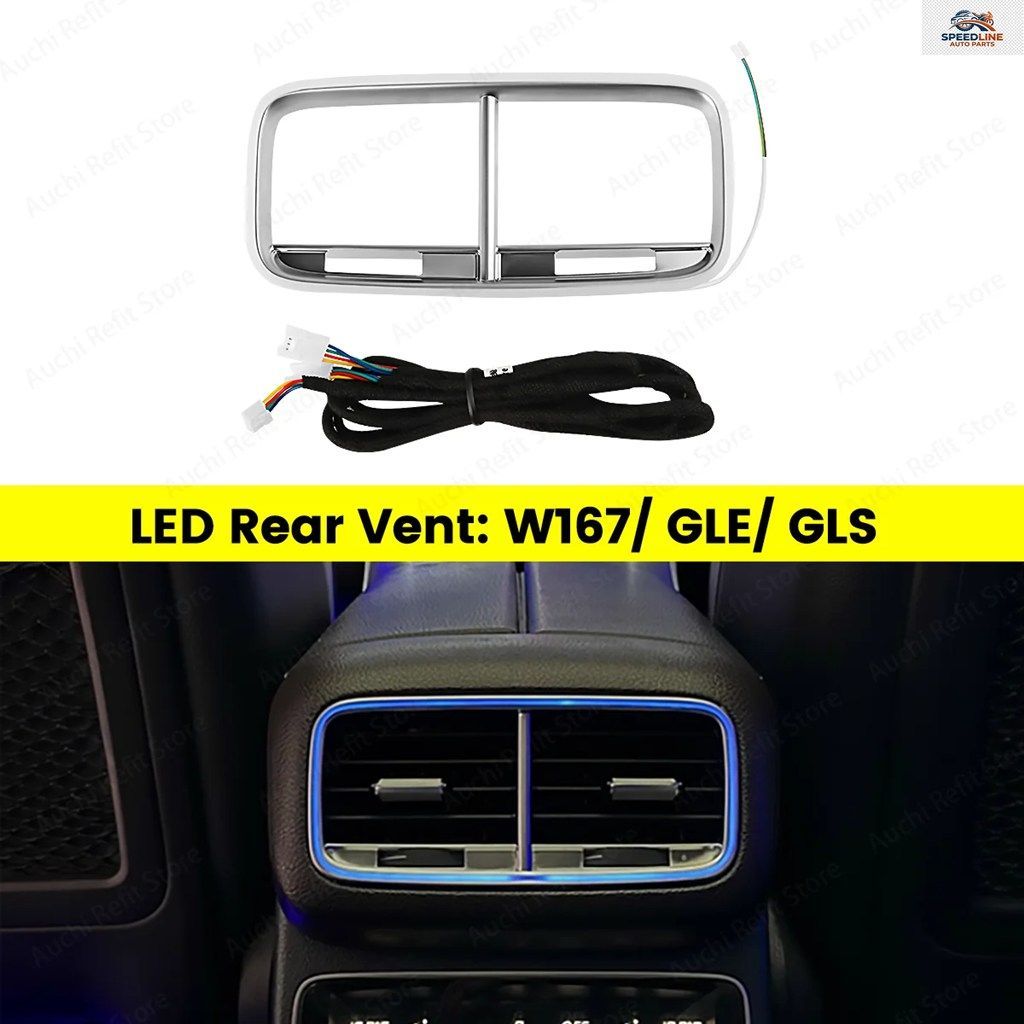 メルセベンツ GLE GLS W167 GLE53 GLS63 クーペ用 64色リアエアベントアンビエントライトライト装飾ランプ
