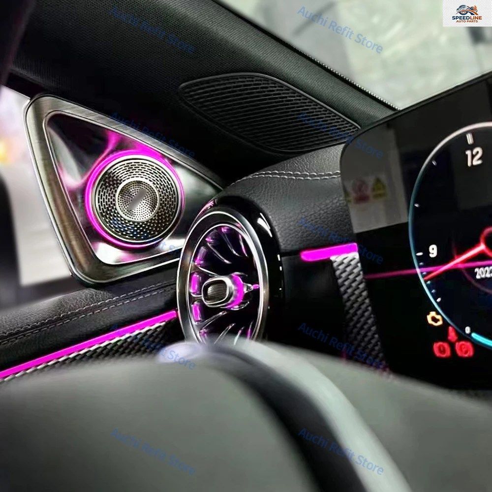 メルセベンツ W177 X247 GLA GLB Aクラス車用 64色 4D回転ツイータースピーカー LED 3Dトレブルホーン装飾パーツ