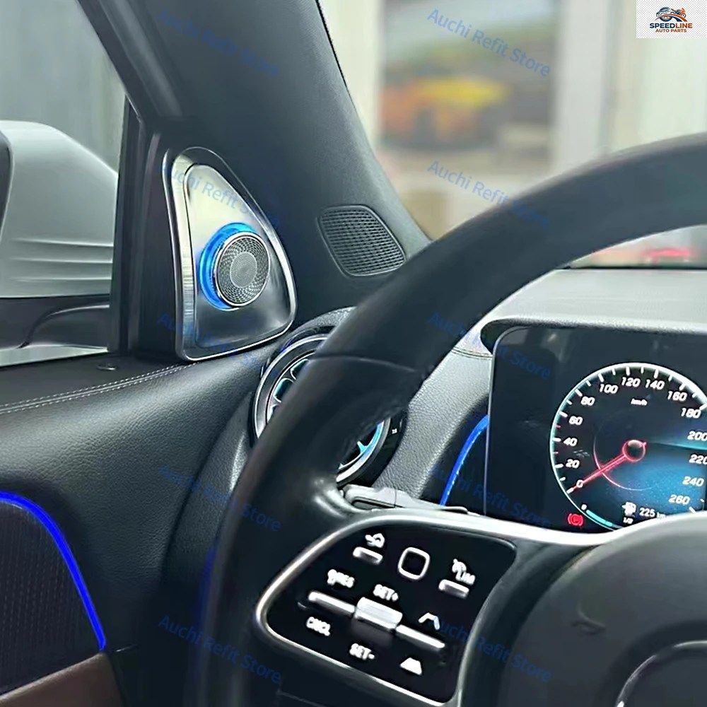 メルセベンツ W177 X247 GLA GLB Aクラス車用 64色 4D回転ツイータースピーカー LED 3Dトレブルホーン装飾パーツ
