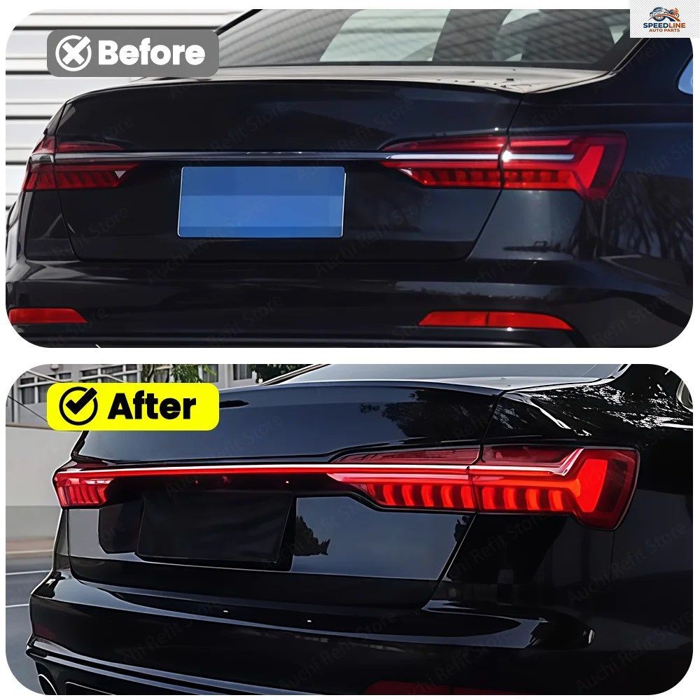 アウディ A6 A6L C8 用ダイナミックフローライトテールランプ2019-2024年式対応ブレーキライトリアバンパーテールランプテールランプの