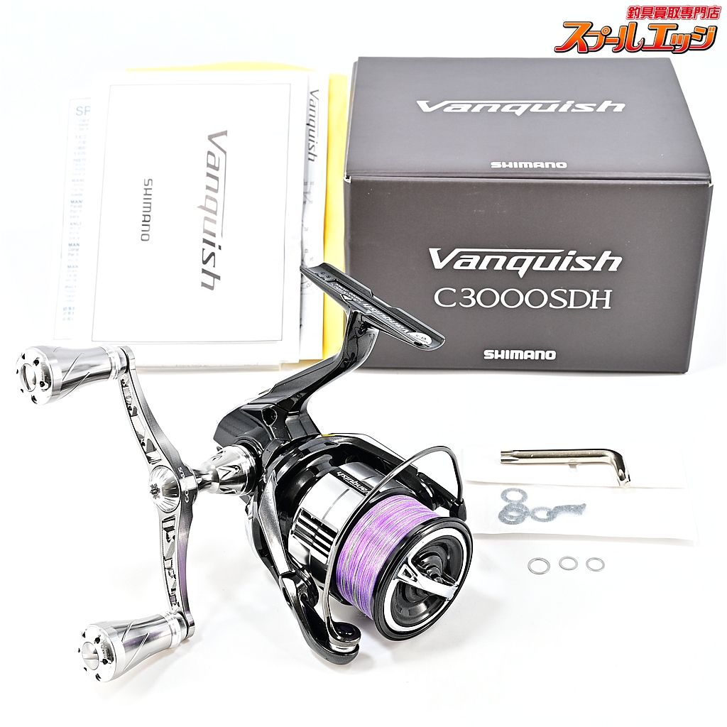 ★☆【シマノ】 23ヴァンキッシュ C3000SDHHG ゴメクサス90mmカスタムダブルハンドル装着 SHIMANO Vanquish★☆m45679