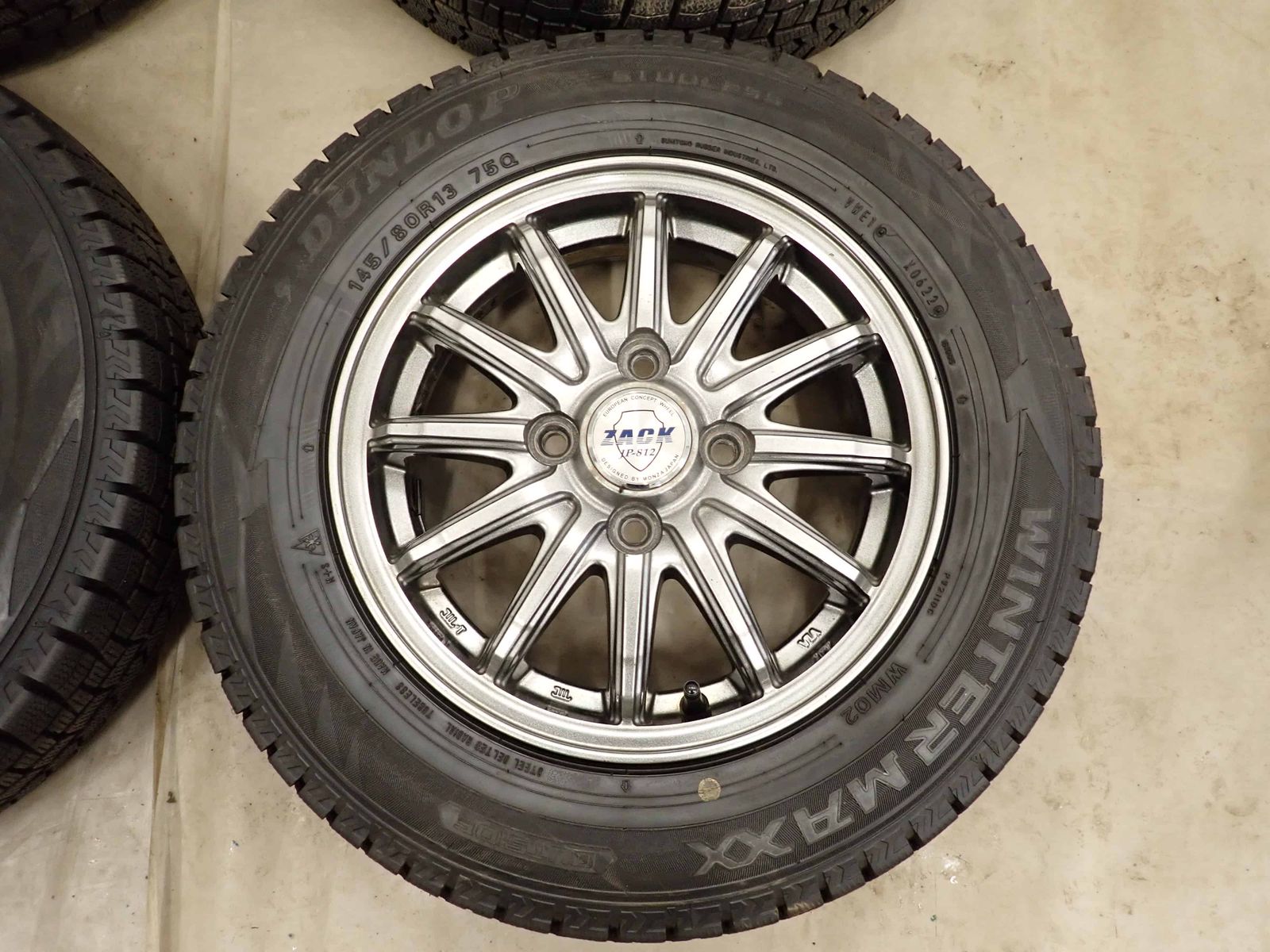 冬4本SET 会社宛 送料無料 145/80R13×4J 75Q ダンロップ WINTER MAXX