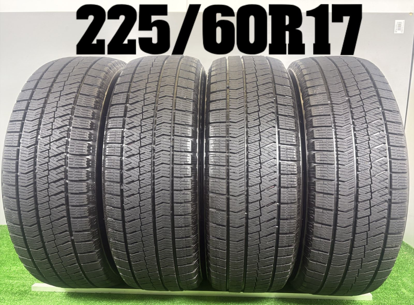送料無料★225/60R17 ブリヂストン VRX2 2021年製 4本 冬 タイヤ スタッドレス 中古 TB1334