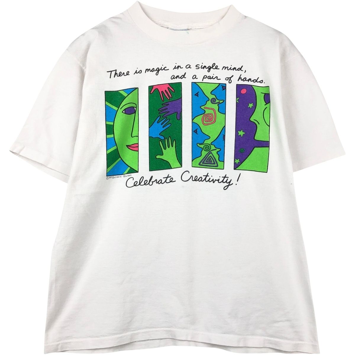 古着 90年代 AllSport LESLIE MCGUIRK レスリーマクガーク アートTシャツ USA製 メンズL相当 ヴィンテージ/eaa648198