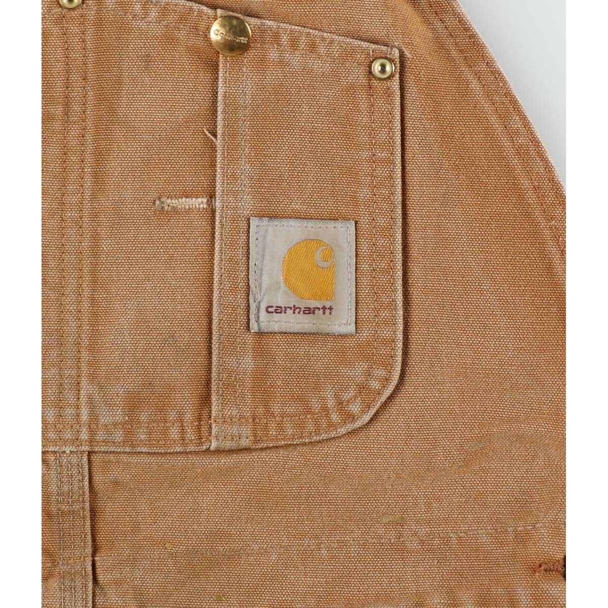 古着 00年代 カーハート Carhartt ダブルニー ダック オーバーオール