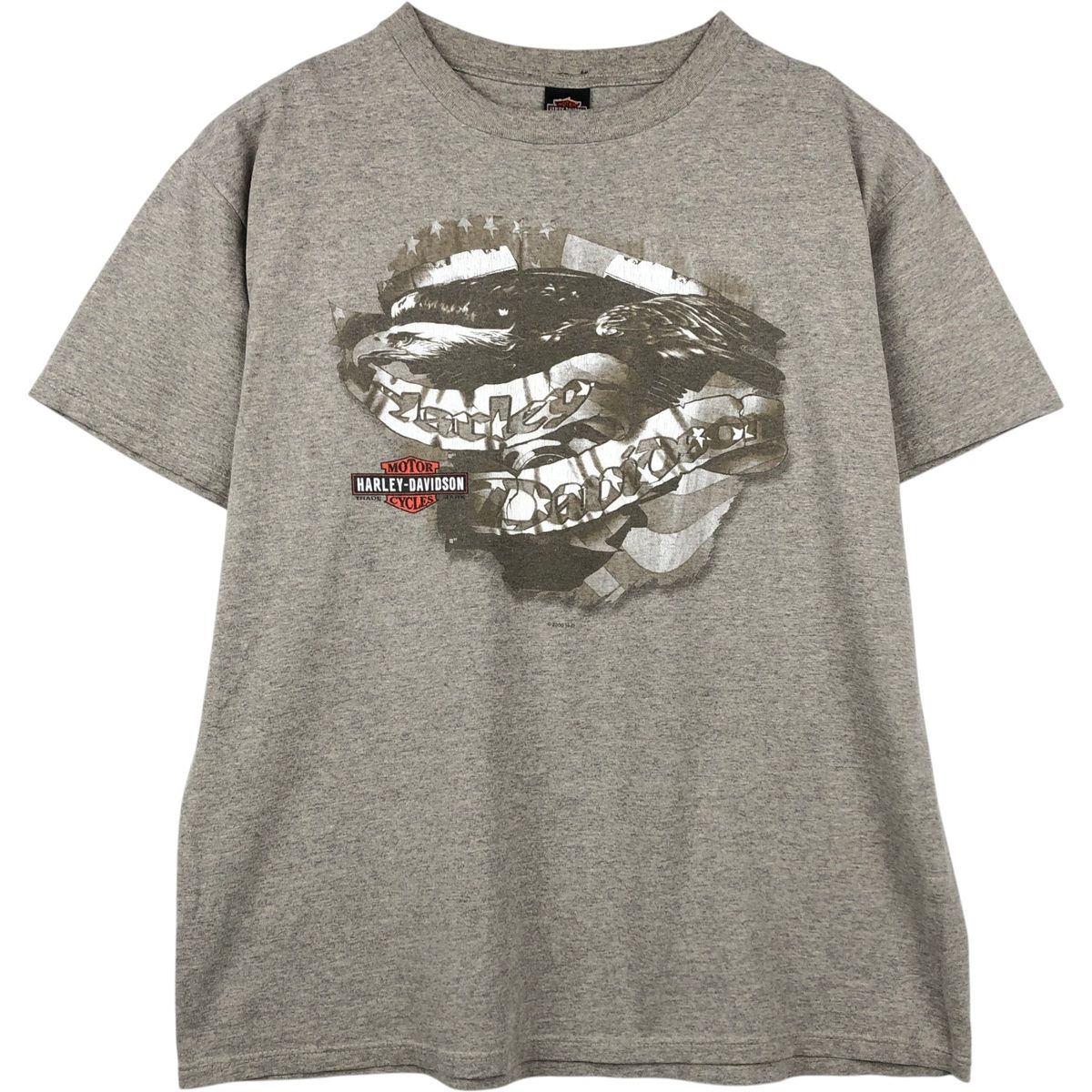 古着 00年代 ハーレーダビッドソン Harley-Davidson 鷲柄 イーグル柄 モーターサイクル バイクTシャツ USA製 メンズXL相当/eaa648565